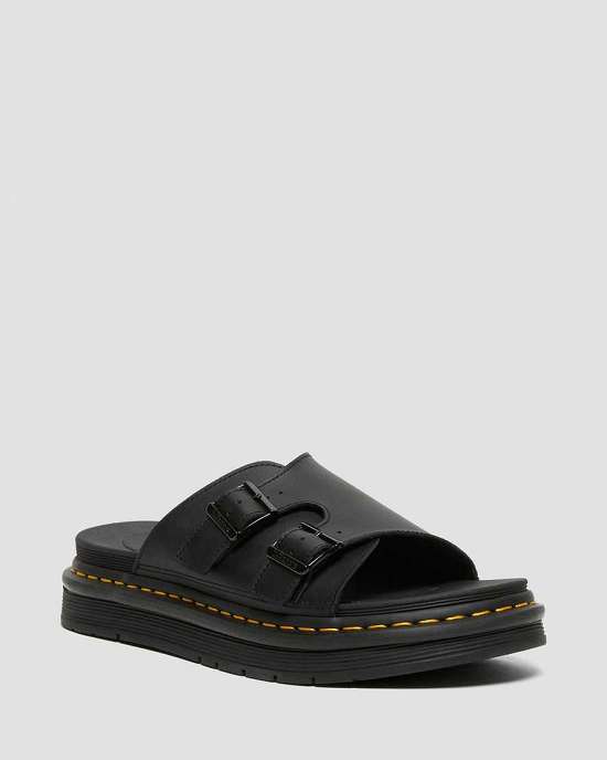 Sandalias Negras Dr. Martens Dax Slip On Hombre Negros MX-38925